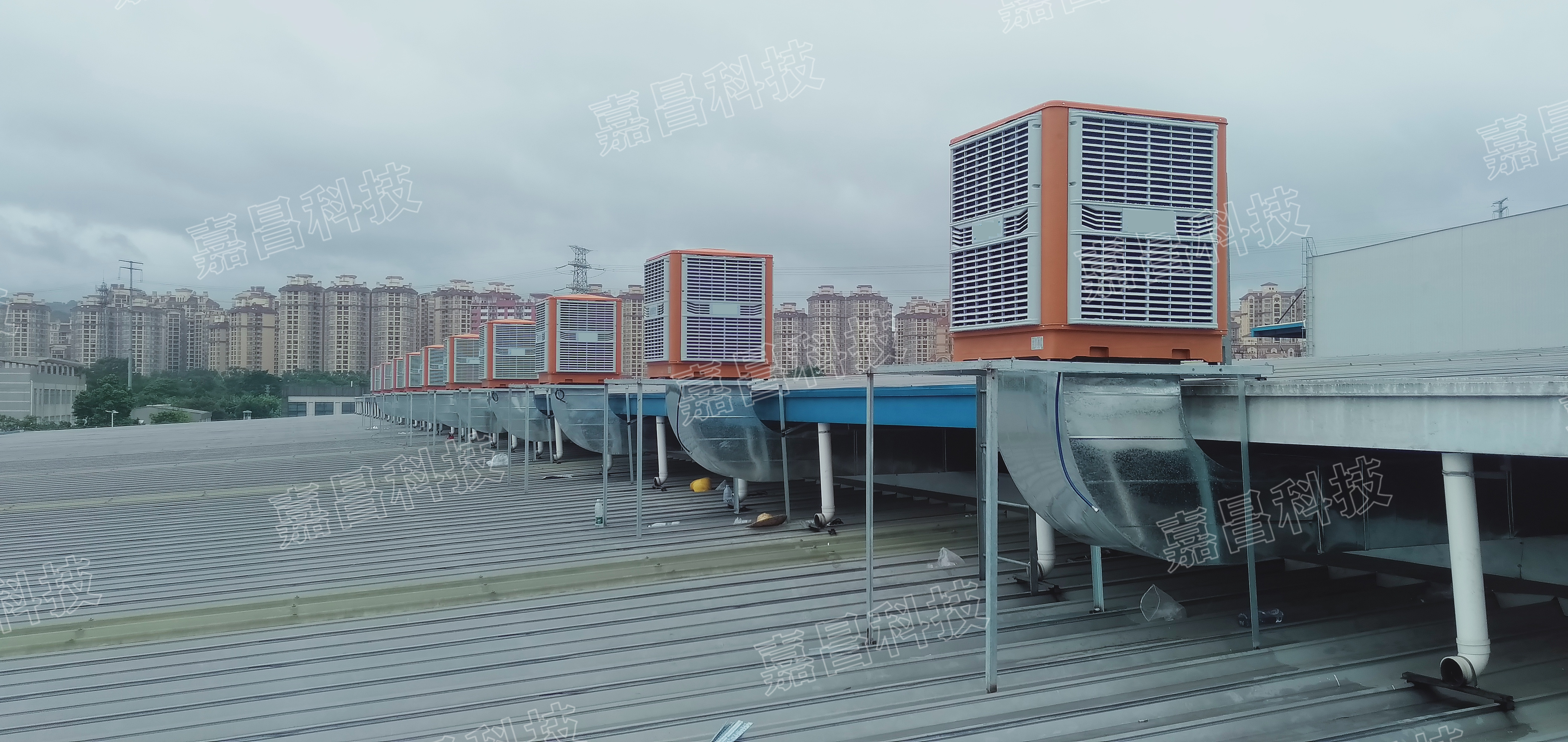 環(huán)保空調(diào),工業(yè)空調(diào),工業(yè)空調(diào)降溫方案,大吊扇工業(yè)空調(diào)